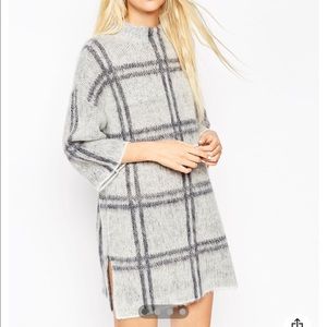 Asos knit dress in brushed check
